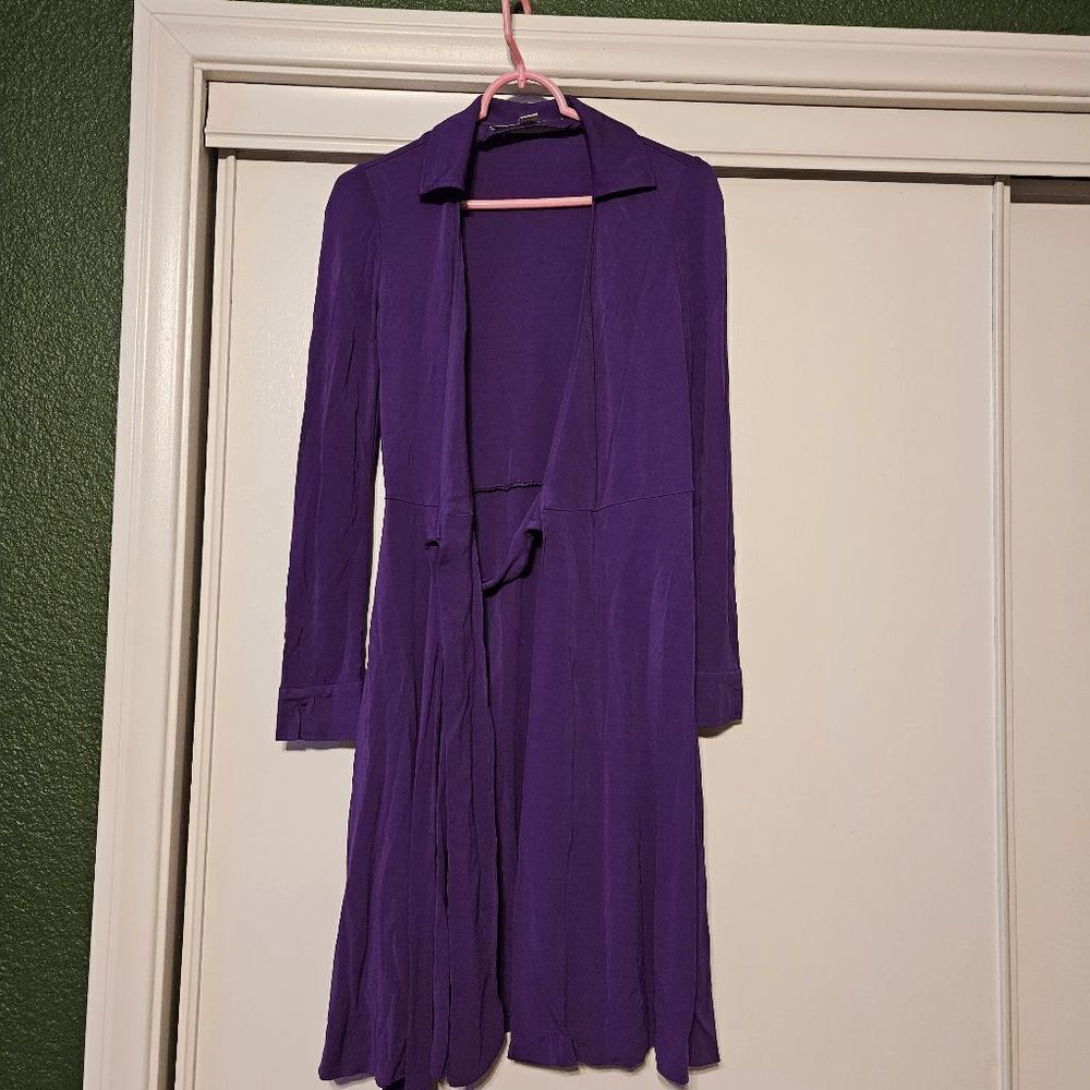 Diane Von Furstenberg Purple Midi Dress